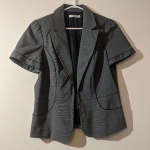 Ricki's Womens Grey Blazer Collared Hidden Clasps Size 8